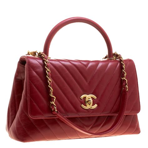 chanel coco bag red|authentic pre owned chanel bags.